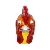 coq avec masque en plastique