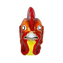 coq avec masque en plastique