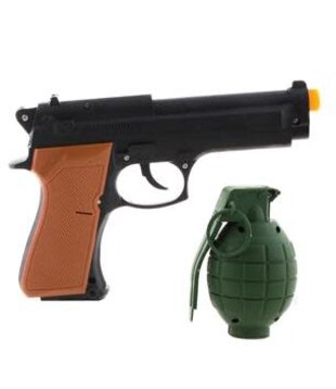 pistol and hand grenade pvc