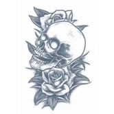 tatouage prison/crâne roses