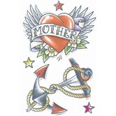 tatouage vintage / cœur et ancre rouge