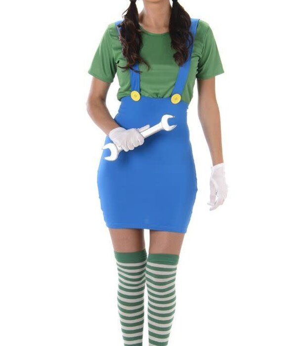 green plumber lady