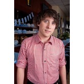 chemise tyrolienne rouge/blanc L