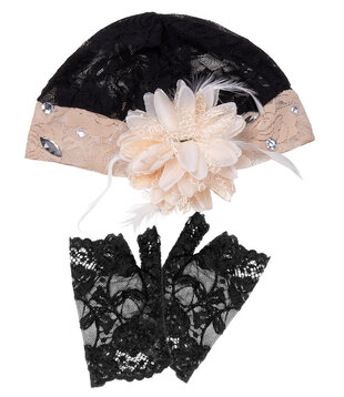 Set charleston kanten muts en handschoenen