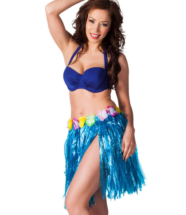 Jupe en paille 45 cm colorée