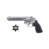 cowboy pistool plastiek + badge