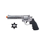 cowboy pistool plastiek + badge