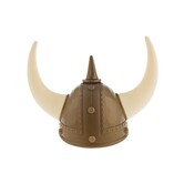 Casque viking avec cornes en or