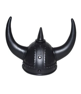 zwarte viking helm met hoorns