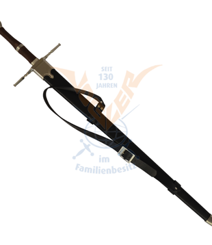 Witcher sword "Wild Hunt", black scabbard (with carrying strap, symmetrical steel blade)