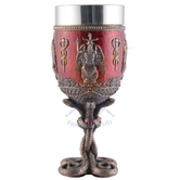 Templar chalice "Baphomet" with serpent handle
