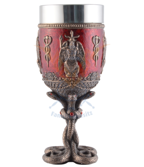 Calice templier « Baphomet » avec anse en serpent