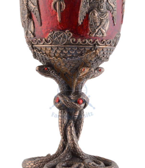 Calice templier « Baphomet » avec anse en serpent