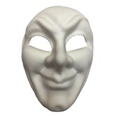 Mask White Smile Pvc (with ribbon)