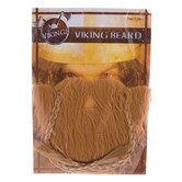 Barbe viking avec tresses et moustache brune