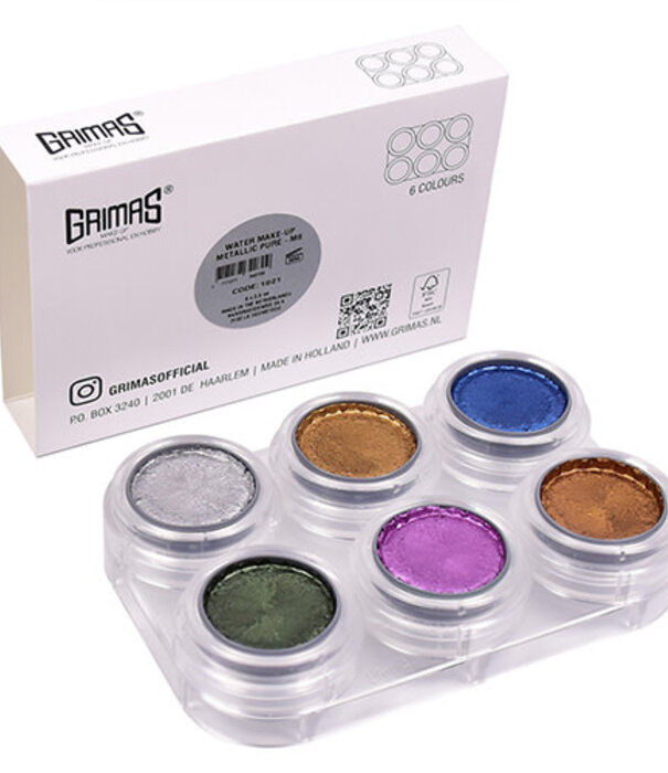 M6 WATER METALLIC PALETTE 6 kleuren