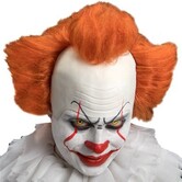 Wig evil clown with latex cup