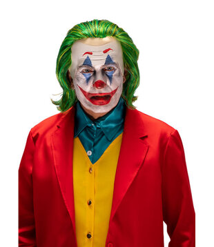 Crazy clown wig with latex cup