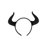 Black fabric devil's headband