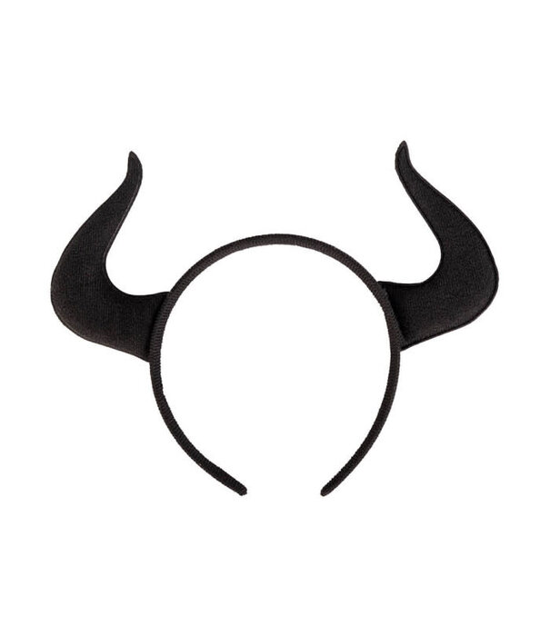 Black fabric devil's headband