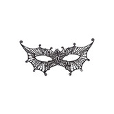 masque en dentelle noire