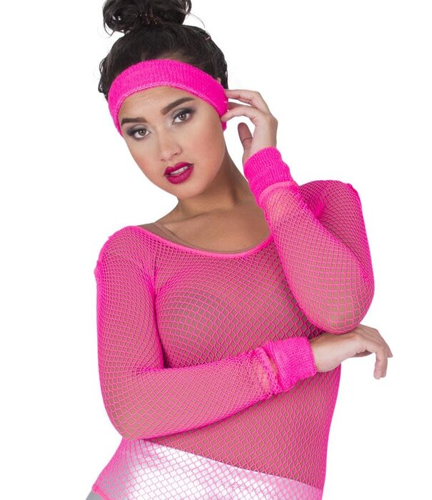 Funny Fashion zweetbanden set fluo