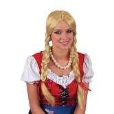 pruik met vlechten blond