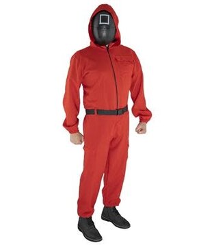 Overall rood met masker