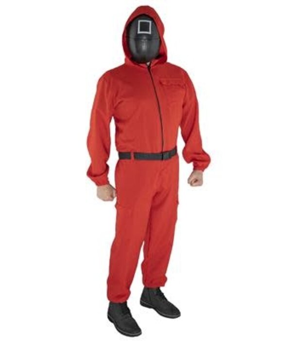 Overall rood met masker