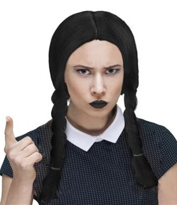 Pruik Wednesday Addams Family