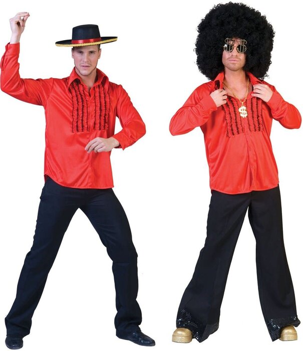 Funny Fashion Rood Saturday night hemd