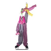 Griezelige clown prop 210 cm beweging, geluid en licht