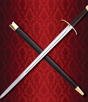 Ridder gevechtszwaard (podium) ("lemmet" kling 93cm lang, 5cm breed)