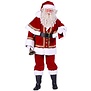 Kerstman fluweel deluxe met cape  (vest met pellerine, broek, muts en riem)