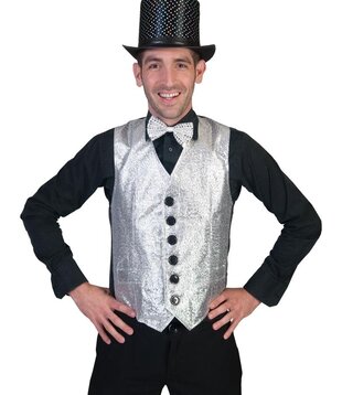 Gilet de concours argenté
