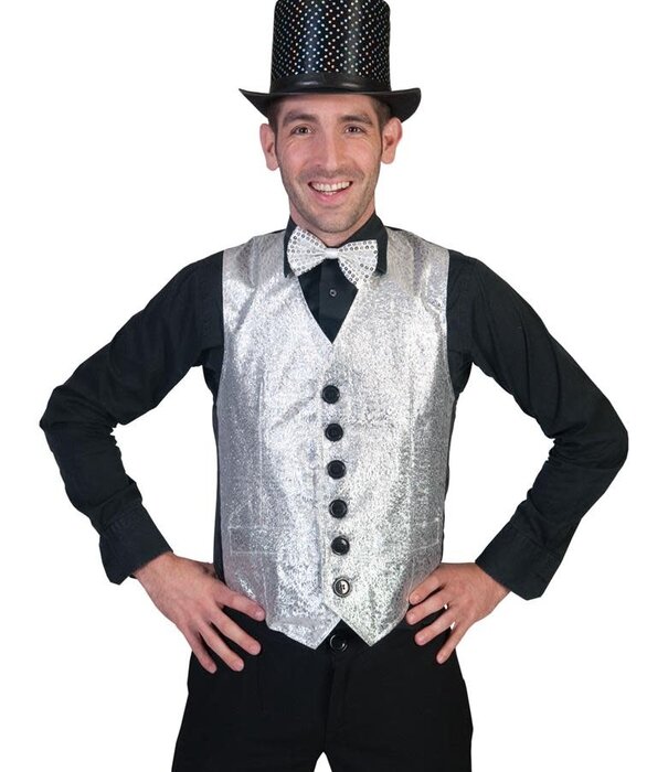 Funny Fashion Silver Show Waistcoat