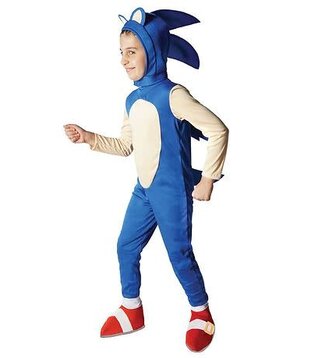 Sonic the hedgehog (onesie, hoofd met spikes en velcro)