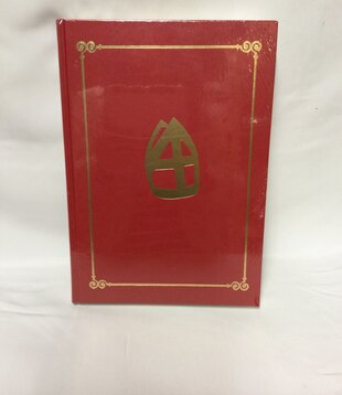 Boek sint met opdruk mijter (350 blz)