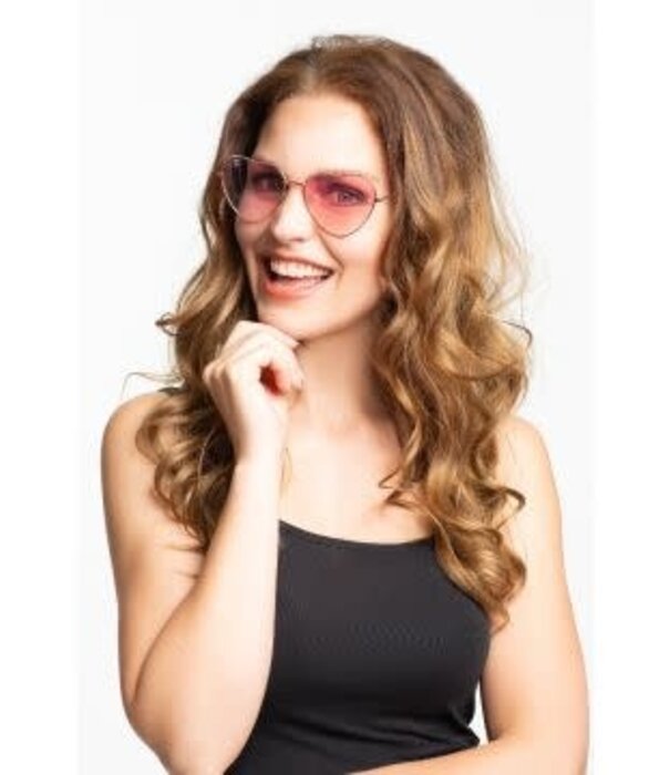 Bril hart/Love roos of Roos/blauw