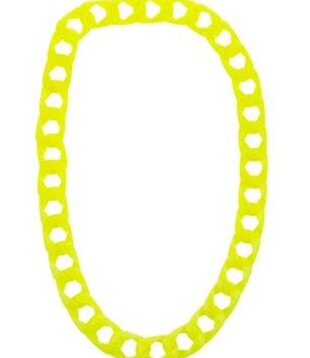 Necklace large links FLUO yellow