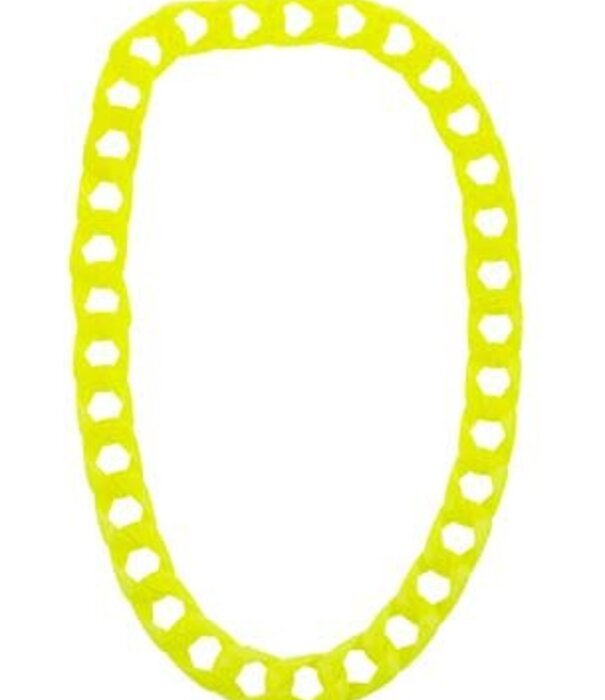 Collier à gros maillons jaune fluo