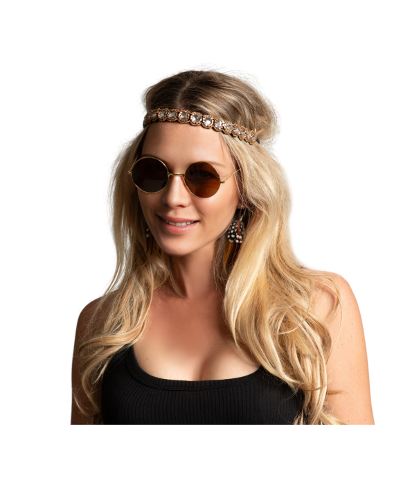 Flower Power Set - Hoofdband/Bril & Oorbellen