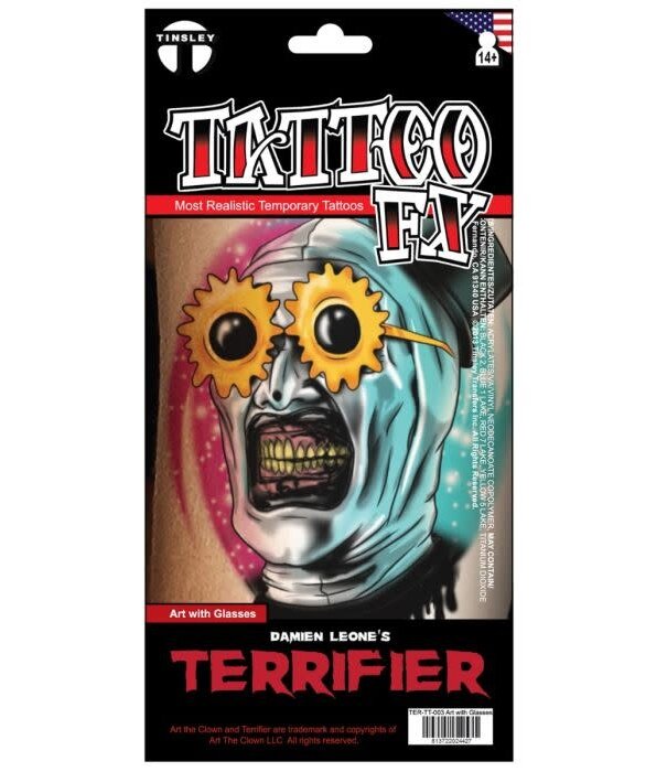 Tattoo FX - Art le clown à lunettes