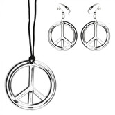 set peace ketting + oorbellen