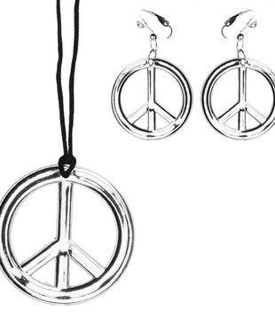 Ensemble collier et boucles d'oreilles Peace