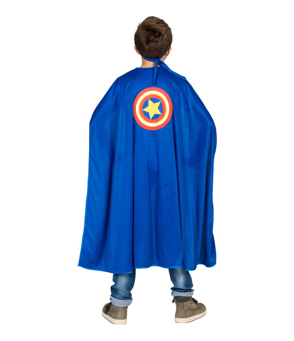 Blauwe superheld jongen (one size)