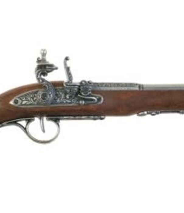 Pistolet à silex du XVIIIe siècle. C. Denix