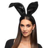 Rabbit ears headband Fluff black