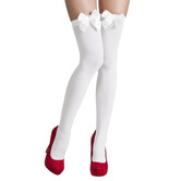 white stockings / white bow