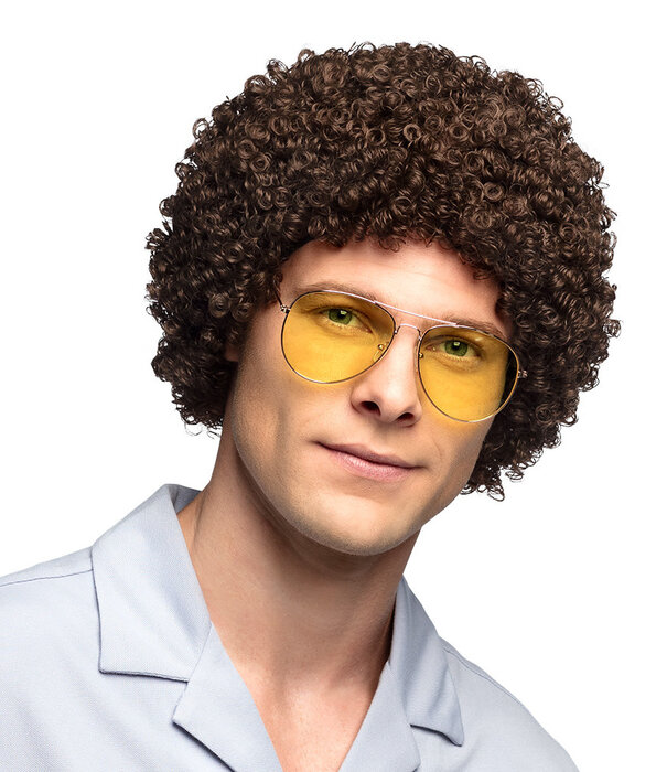 Pruik Ricardo donkerbruin